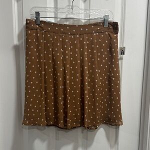 Old Navy Tan Polka Dot Skater Skirt